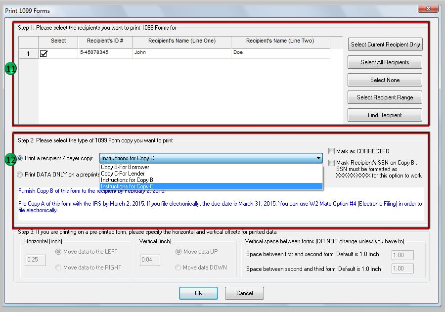 PRINT 1,2 W2 Mate® Software Tutorials